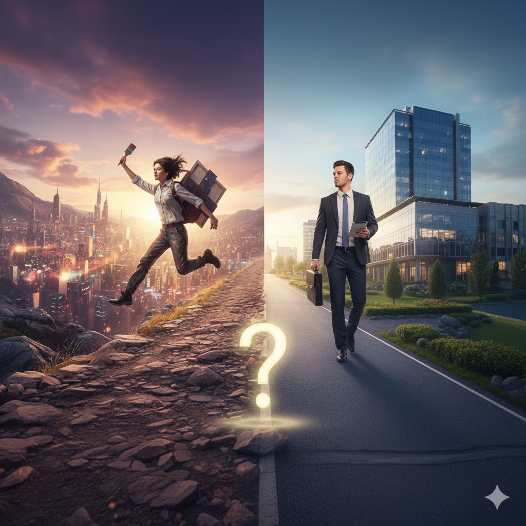 Banner cho bài viết:"Đam mê" hay "lối sống ổn định": ngã rẻ nào cho tuổi trẻ ?